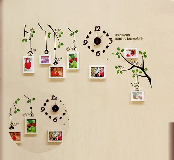 Khung ảnh treo tường khung trang trí kèm decal bình yên KA37