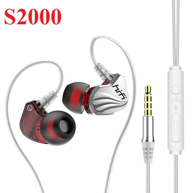 Tai nghe jack 3.5mm mạ vàng , chống đứt , bass mạnh HIFI S2000 (Hàng nhập)
