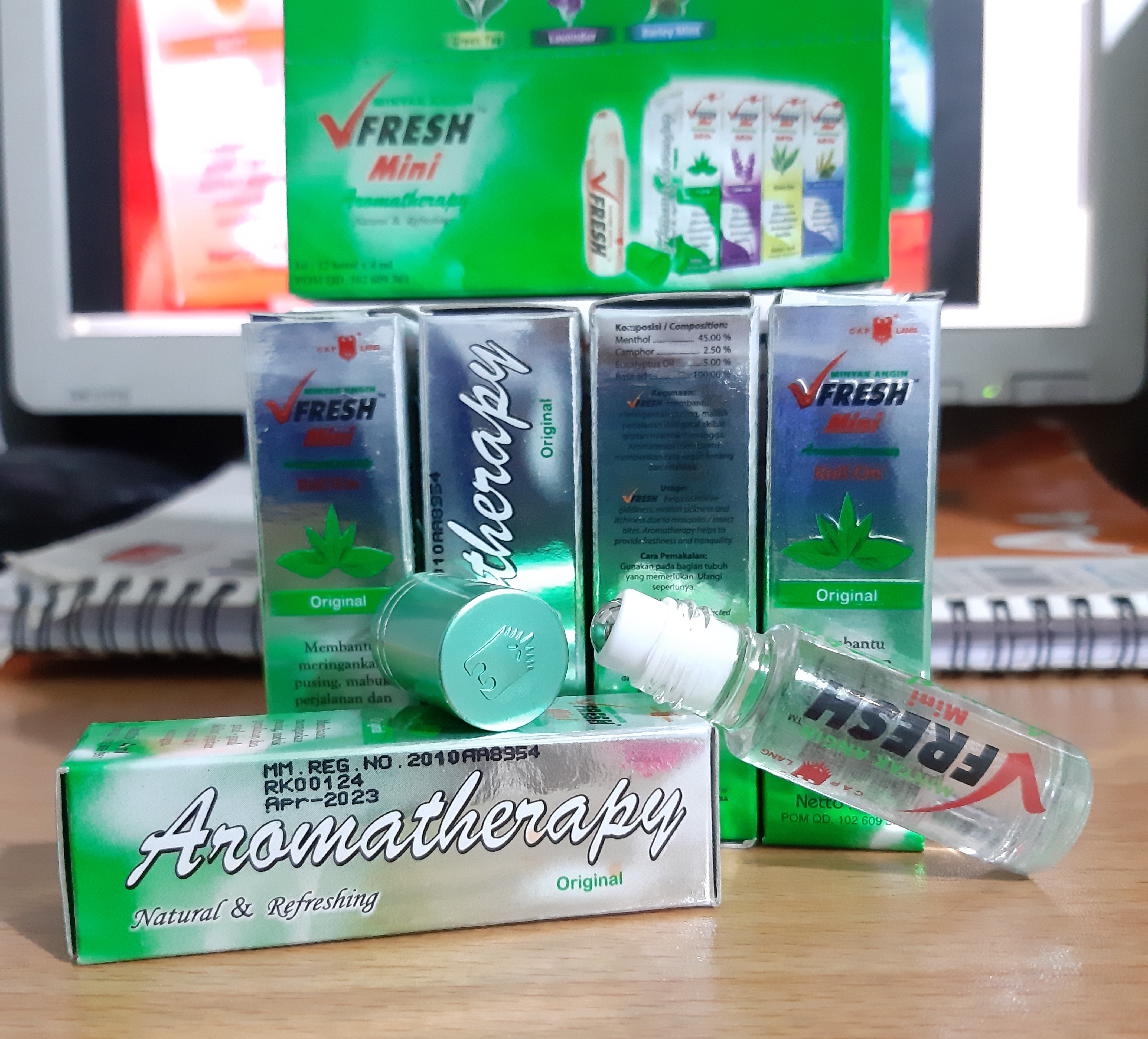 Combo 12 chai dầu gió vfresh hương Bạc hà 4ml