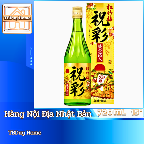 Nước sake vảy vàng Takara Shozu Nhật Bản 720mL/có hộp