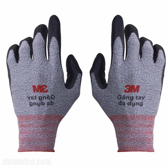 Combo 5 đôi găng tay đa dụng màu xám 3M size XL