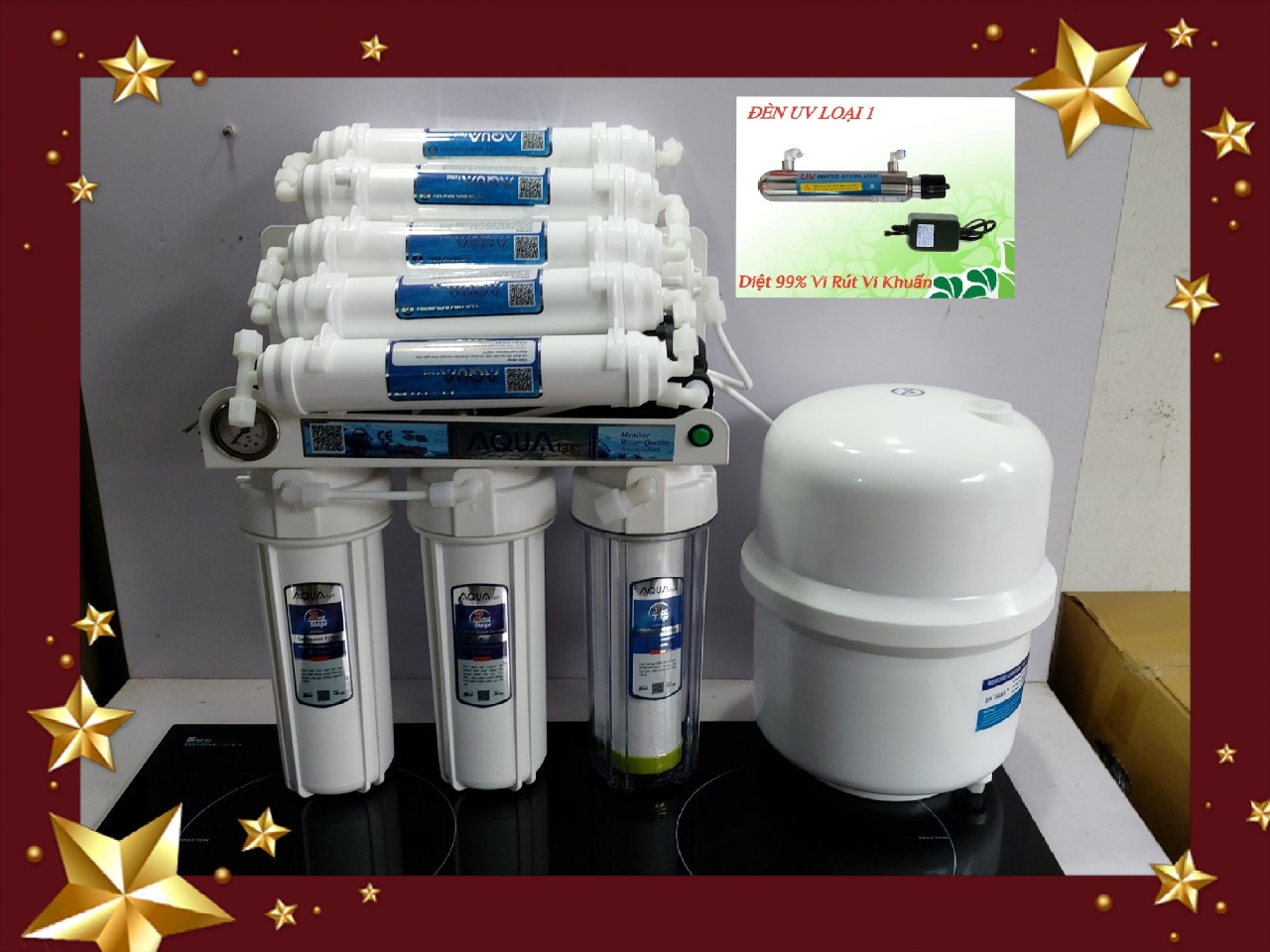 Máy Lọc Nước RO 10 Cấp Lọc AQUAFAST Đèn UV Diệt 9999% Vi Khuẩn