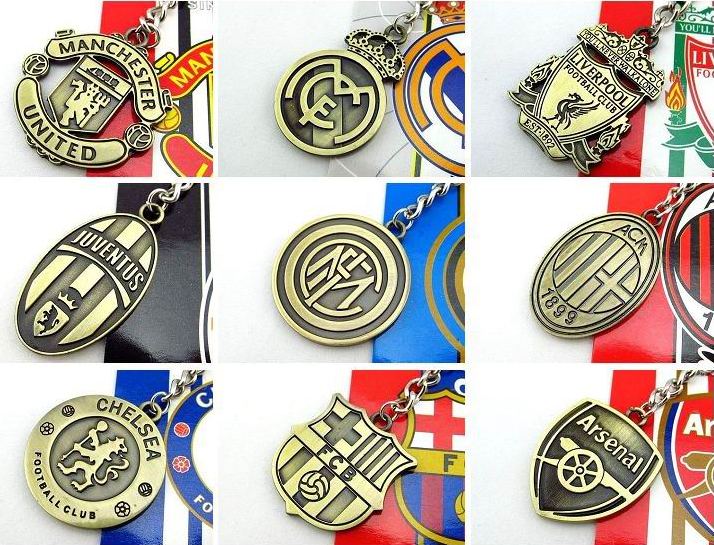 Móc khoá logo Mu - Arsenal - Liverpool - Real - Barce- Chelsea Juventus PSG - LiDO Sports