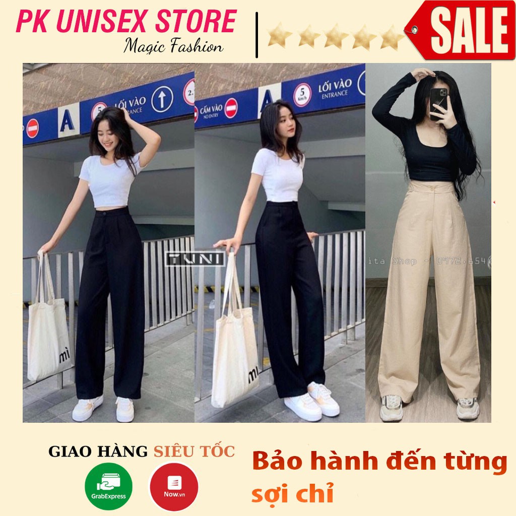 Quần Ống Rộng Culottes, Quần Ống Suông Xuông Dài 100cm PKUnisexStore