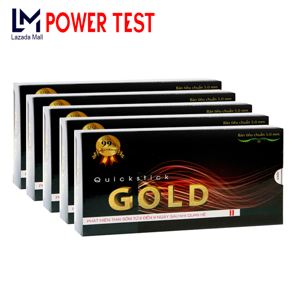 Combo 5 Que thử thai Powertest Quick Gold