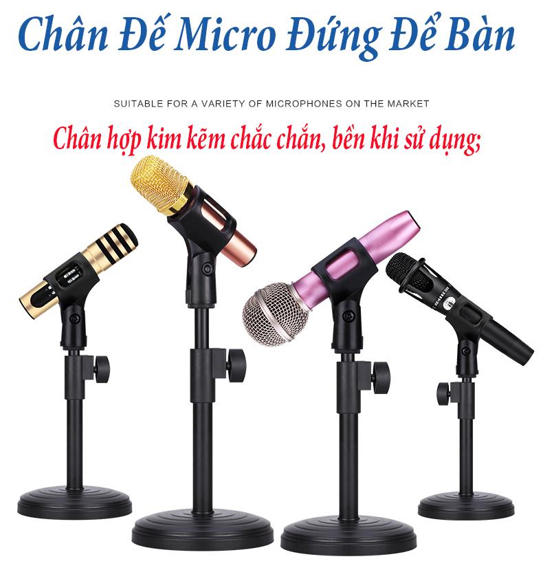 Chân mic để bàn hay giá đỡ mic dòng 1 mic - chân micro dùng tốt cho các mic như C7 C11 C16