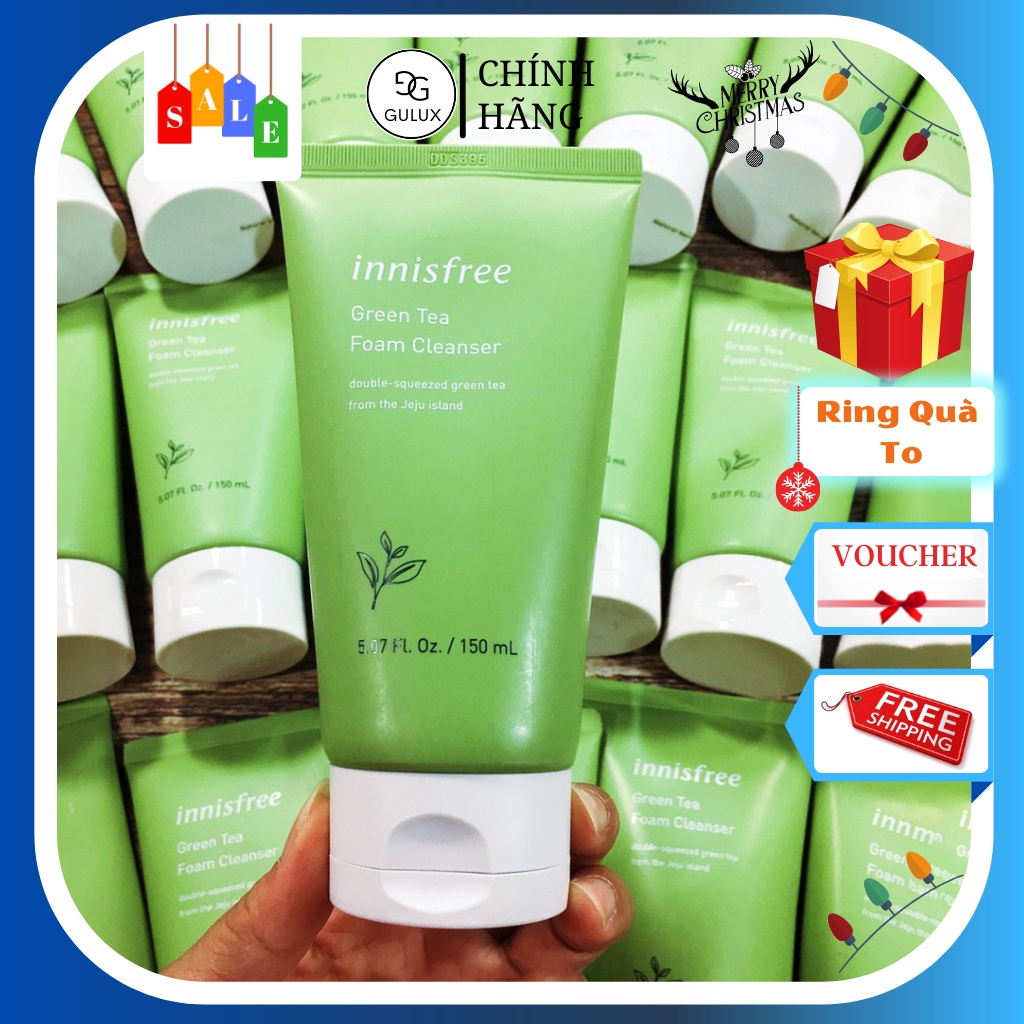 [Nhập RS0822 giảm 30k cho đơn 99k]Sữa rửa mặt Innisfree Green Tea Cleansing Foam Hàn Quốc 150ml