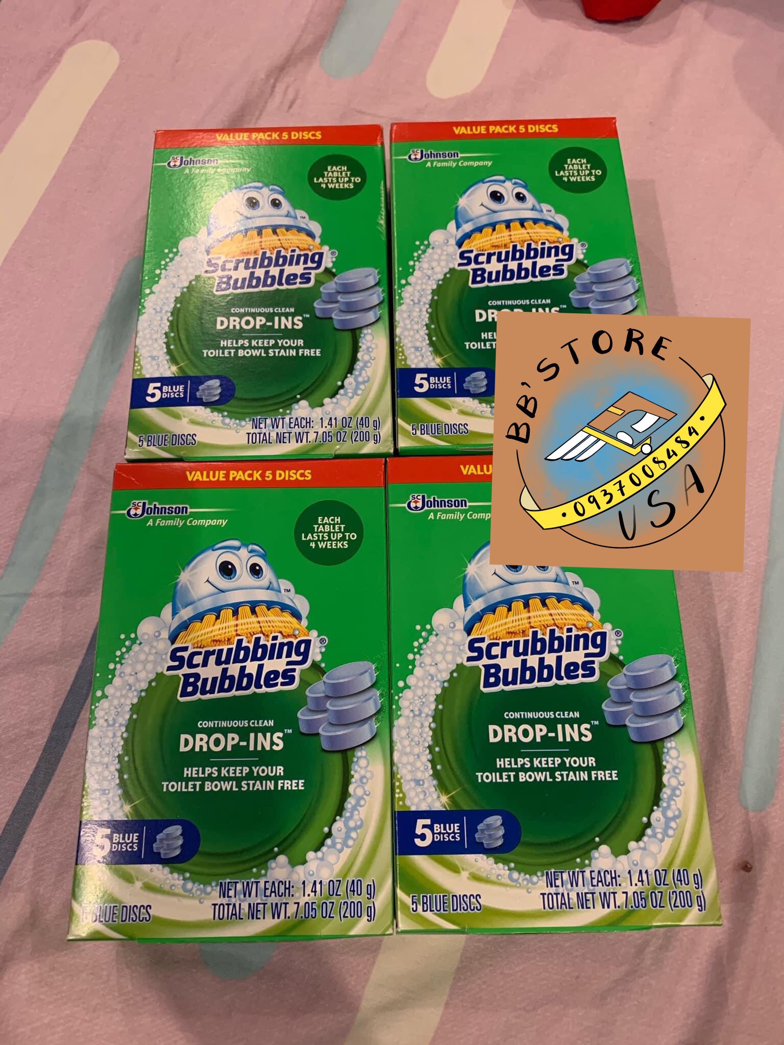 Viên thả bồn cầu Mỹ-Scrubbing bubbles Hộp 5 viên