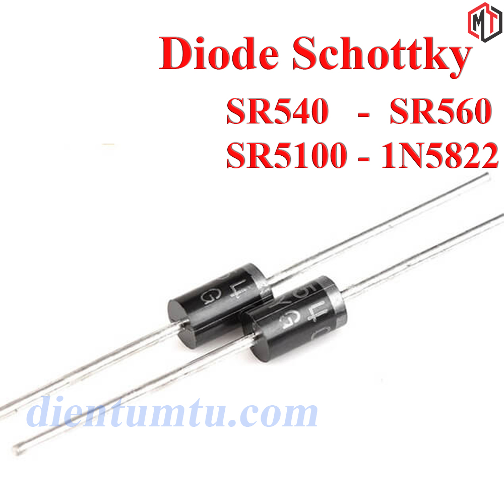 Điốt schottky các loại: sr540 - sr560 - sr5100 - 1n5822