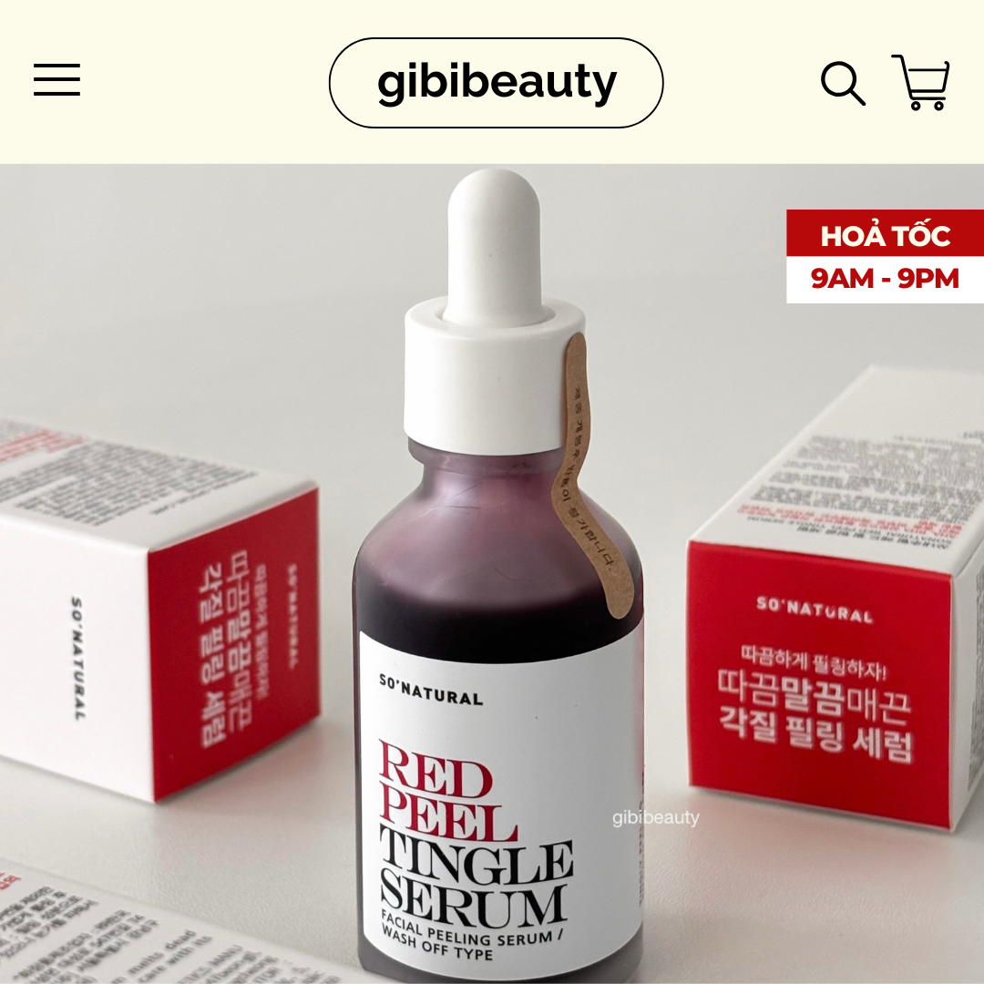   BẢN MINI 11ML  Tinh chất tái tạo da SO NATURAL Red Peel Tingle Serum 