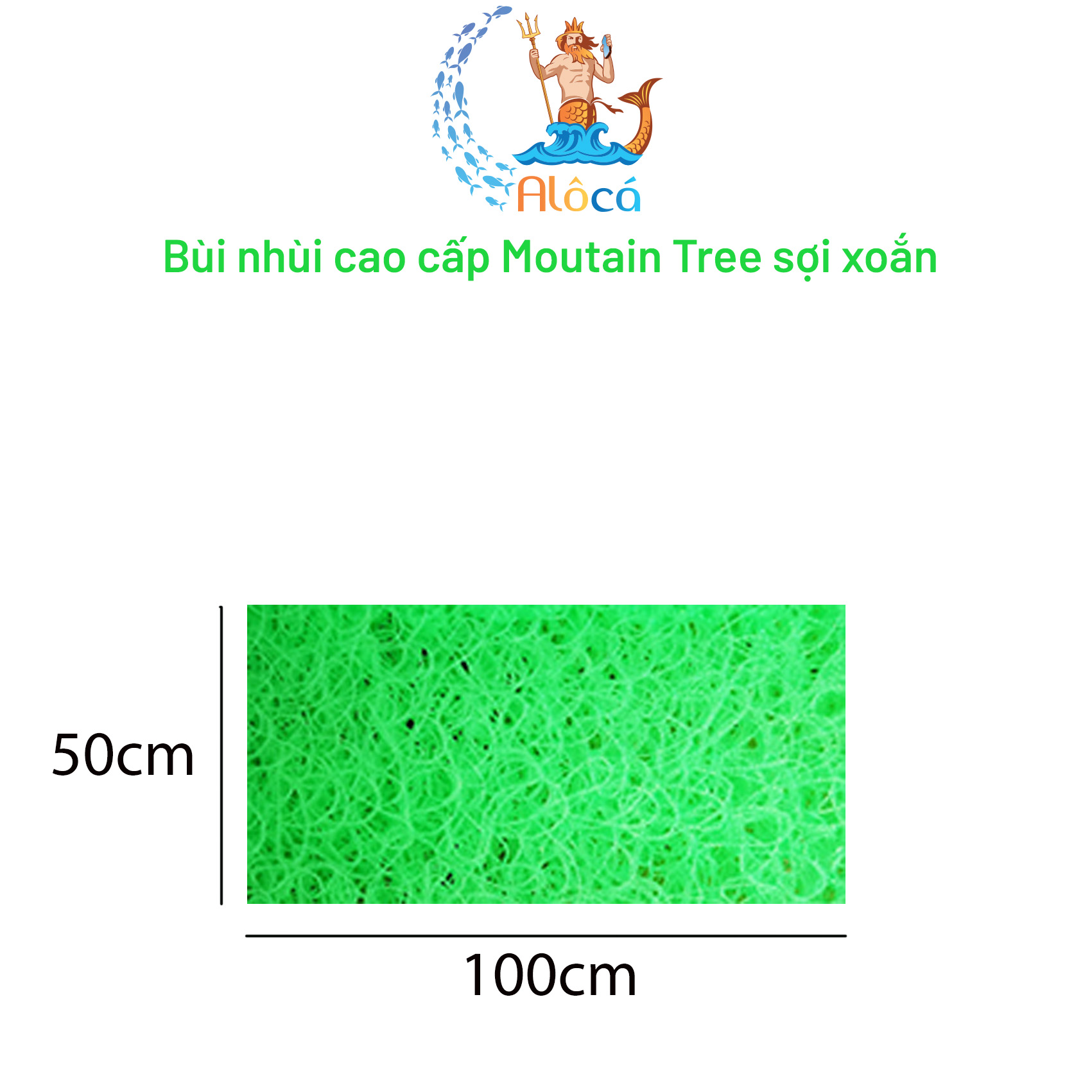 Bùi nhùi Mountain Tree không keo cỡ 50x100cm làm sạch nước bể cá cảnh.