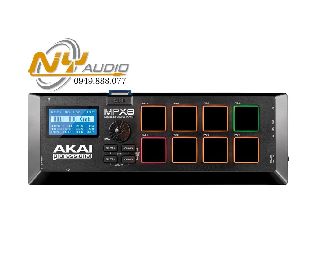 Akai MPX8 8-Pad Bộ điều khiển Pad