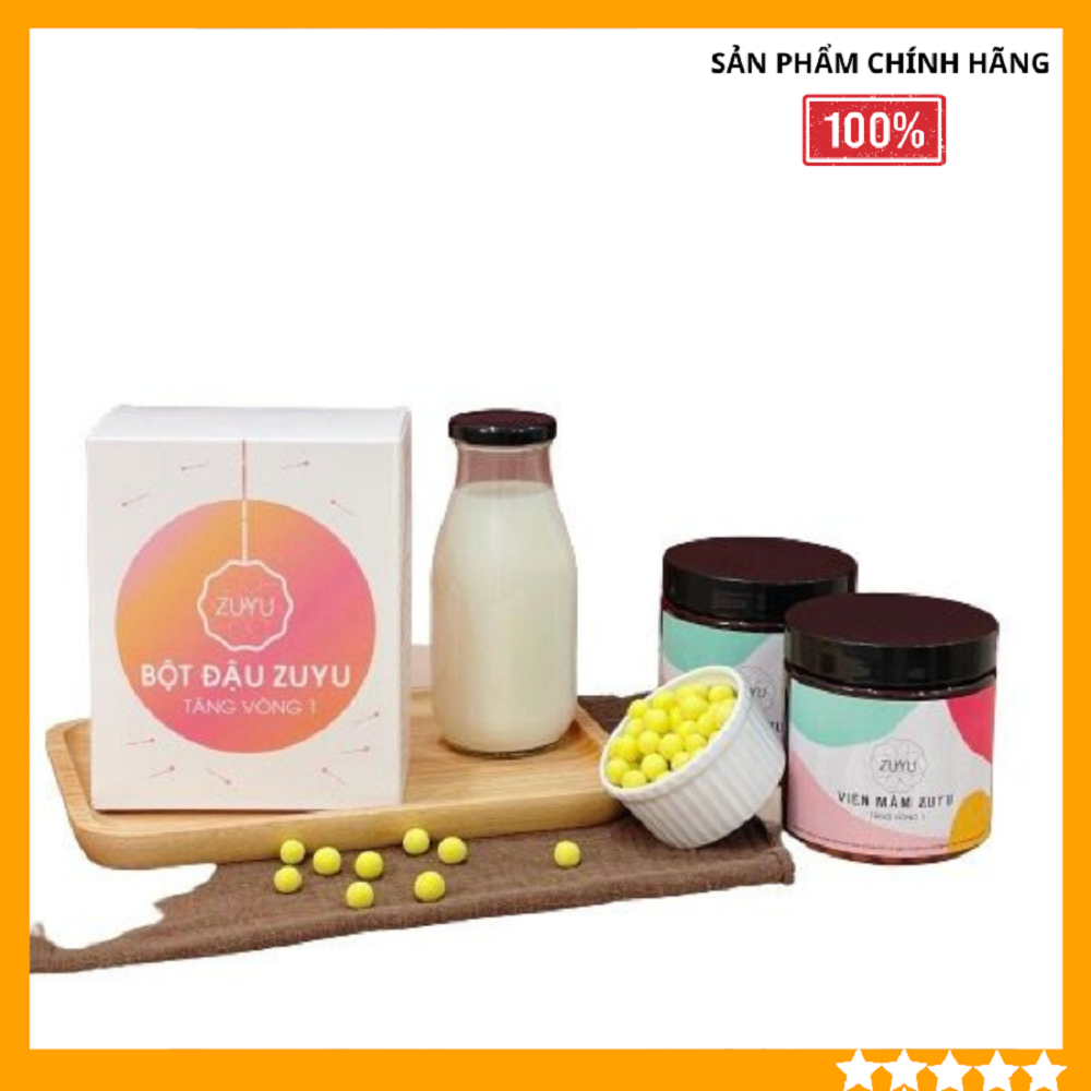 Combo Viên Mầm+Bột Đậu ZuYu ❤️Tặng 1 Hộp Viên Mầm+Tinh Dầu Massage+Mặt Nạ Tế Bào Gốc+Thước Đo.