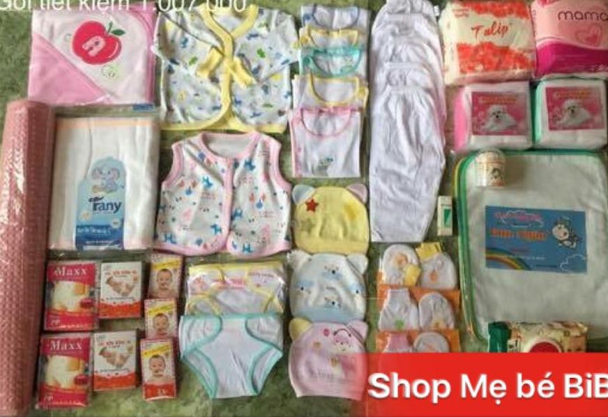 Set đồ sơ sinh cơ bản cho bé gái
