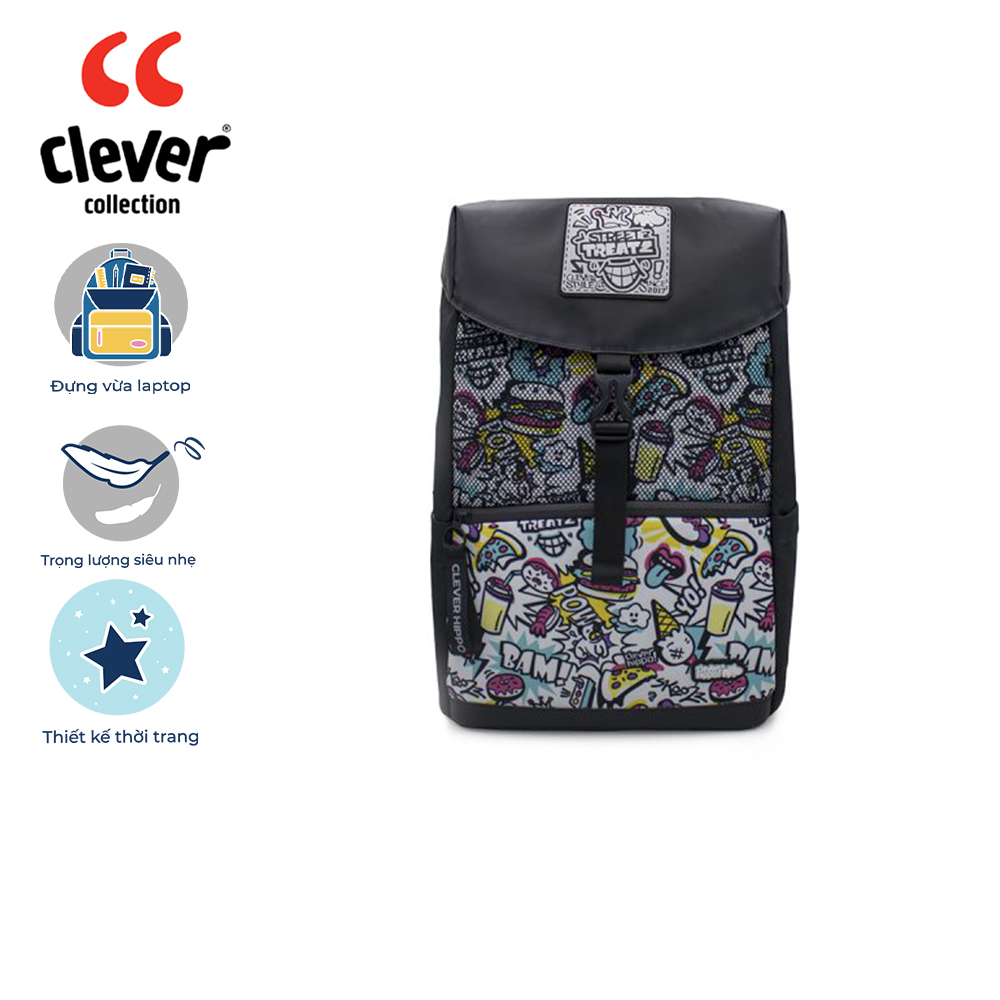 Ba lô cleverhippo topper - street style bst7201/black