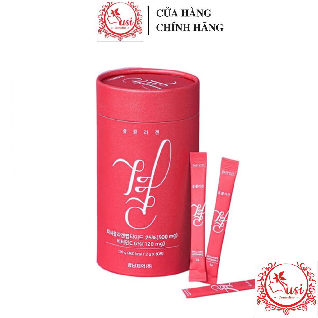 Collagen lemona hộp 60 gói làm sáng mịn căng bóng da lemona