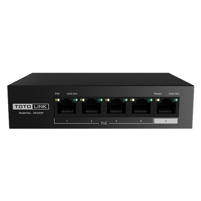 Switch poe 5-port totolink sw504p 10/100mbps chính hãng bảo hành 24 tháng