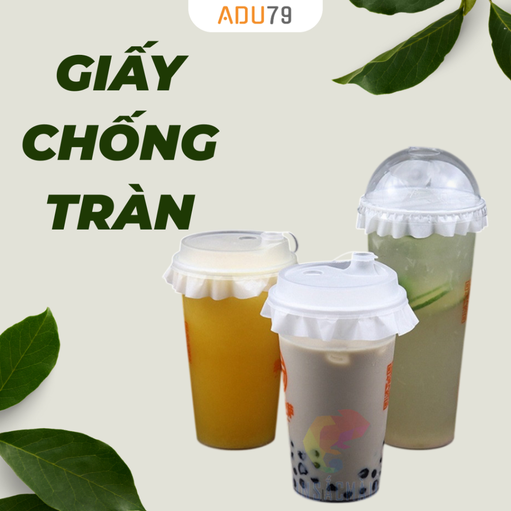 Giấy Chống Tràn Set 500c,1000c, 2500c, Giấy Nến Chống Tràn Nước Cho Ly Nhựa, Trà Sữa, Cafe - ADU79