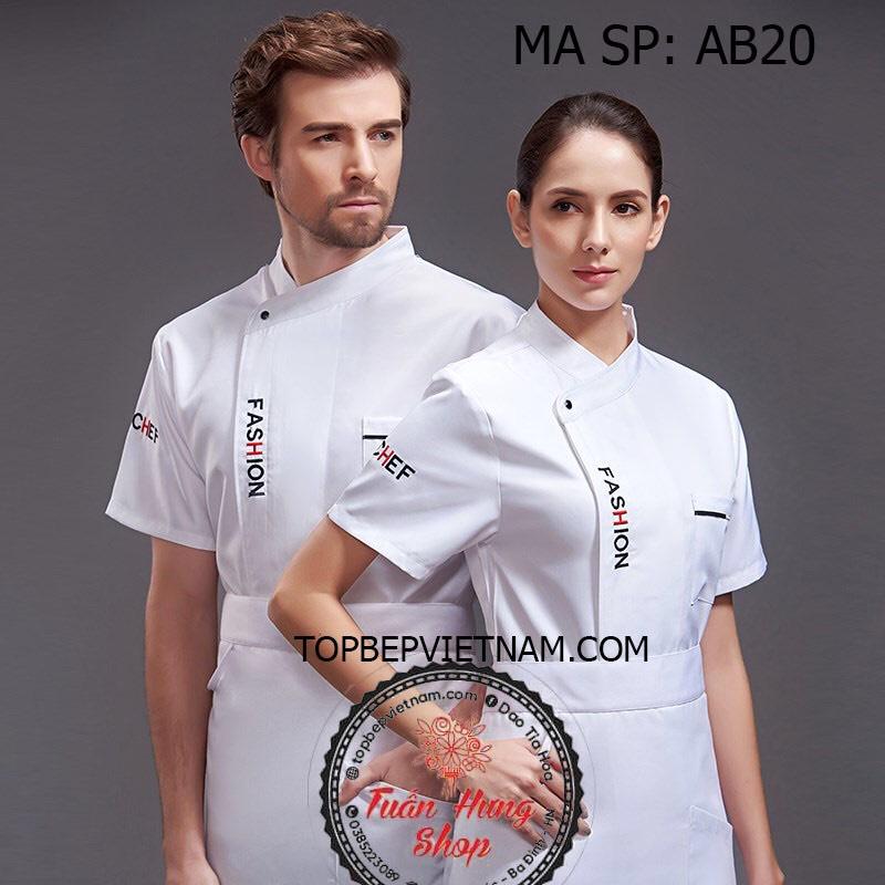 áo đầu bếp,đồng phục bếp cao cấp ab20