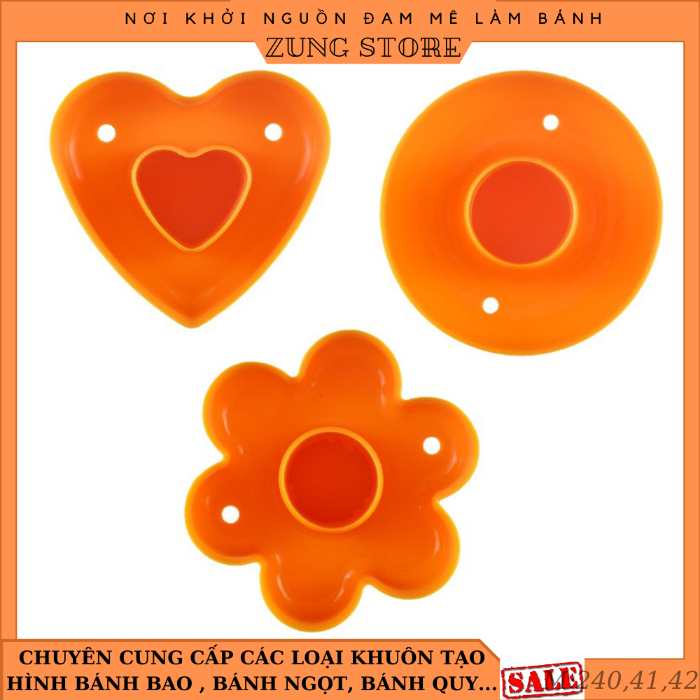Khuôn bánh vòng, donut, bánh bao tạo hình tròn, trái tim, bông hoa, khuôn cơm bento cho bé zungstore-m240-m241-m242.