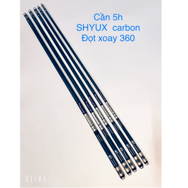 Cần câu tay 5h SHYUX carbon 3,6m-4,5m-5,4m-6,3m-7,2m siêu bền  (cam kết bảo hành đổi trả trong 2 tuần đầu)