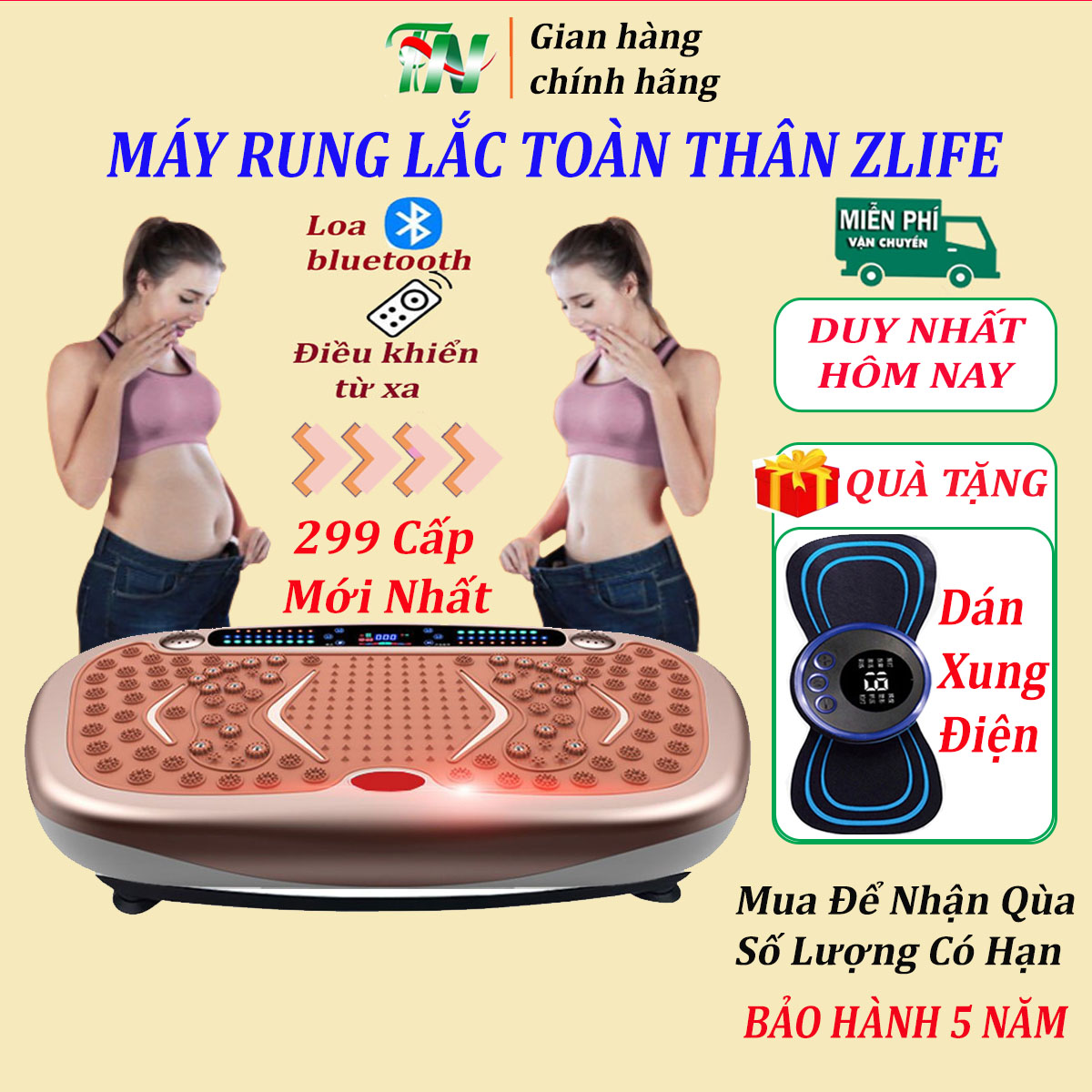 (HCM) Máy Rung Lắc Giảm Mỡ Toàn Thân, Máy Massage Bụng Giảm Mỡ, Giảm Cân Hiệu Quả Hơn Máy Tập Gym, Máy Chạy Bộ Tại Nhà Tặng Kèm Dây Kéo Tập Gym
