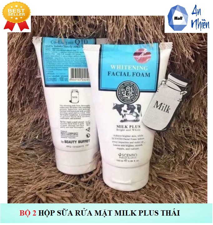 Bộ 2 Hộp Sữa Rữa Mặt Con Bò Milk Plus Thái Lan - Mẫu mới