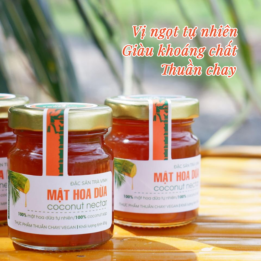 Mật hoa dừa Sokfarm hủ 65g - Đặc sản Trà Vinh - Giàu khoáng chất, vitamin & tăng sức đề kháng - Thuần chay, hoàn toàn tự nhiên