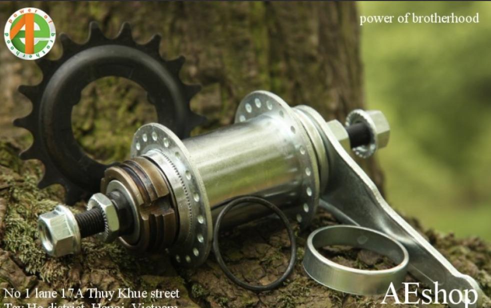 cụm phanh chân phanh đạp ngược xe đạp Fixed Gear