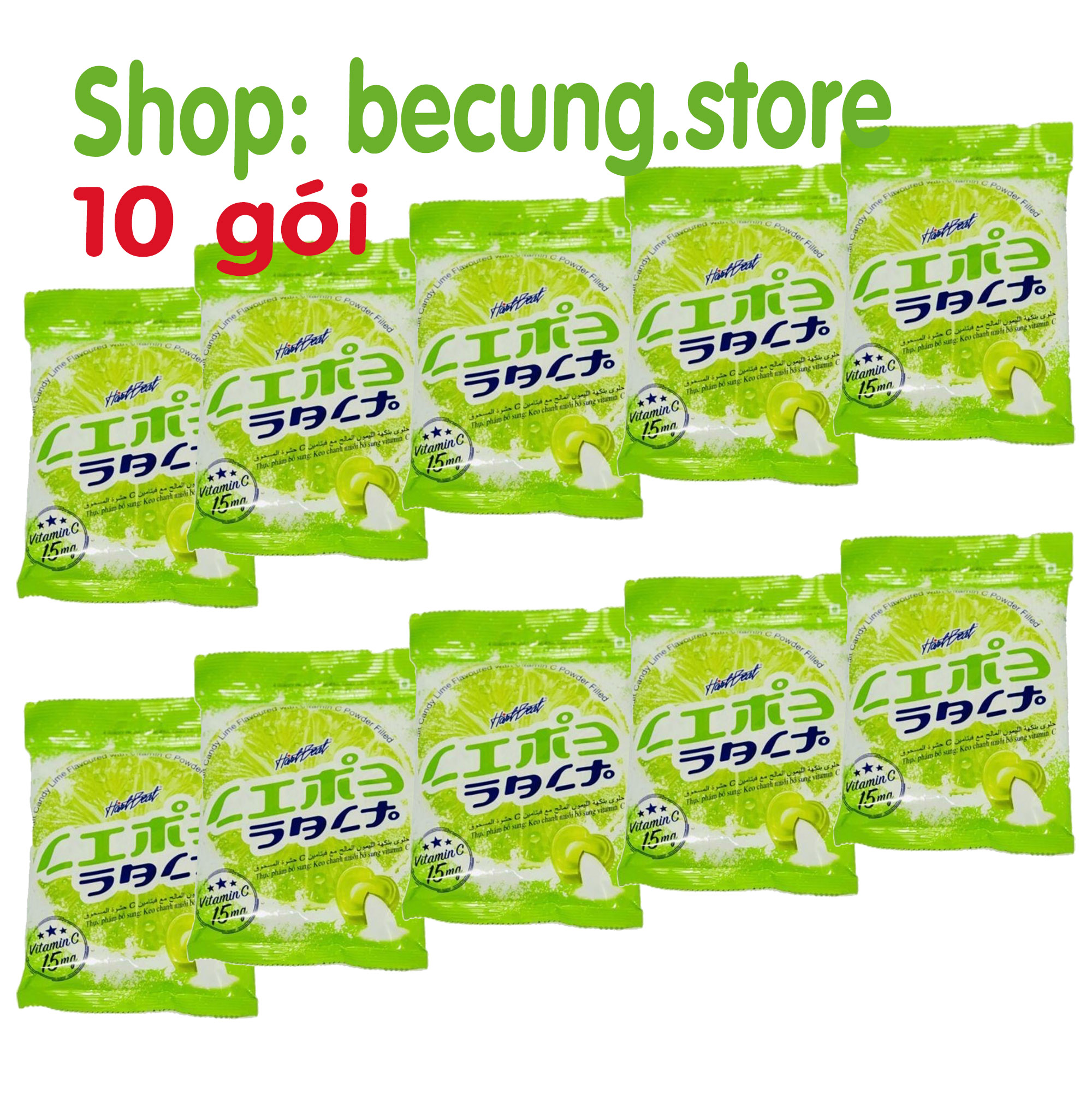 Combo 10 gói kẹo ngậm chanh muối thái lan hàng nội địa có tem đỏ gói 100g 25 viên.