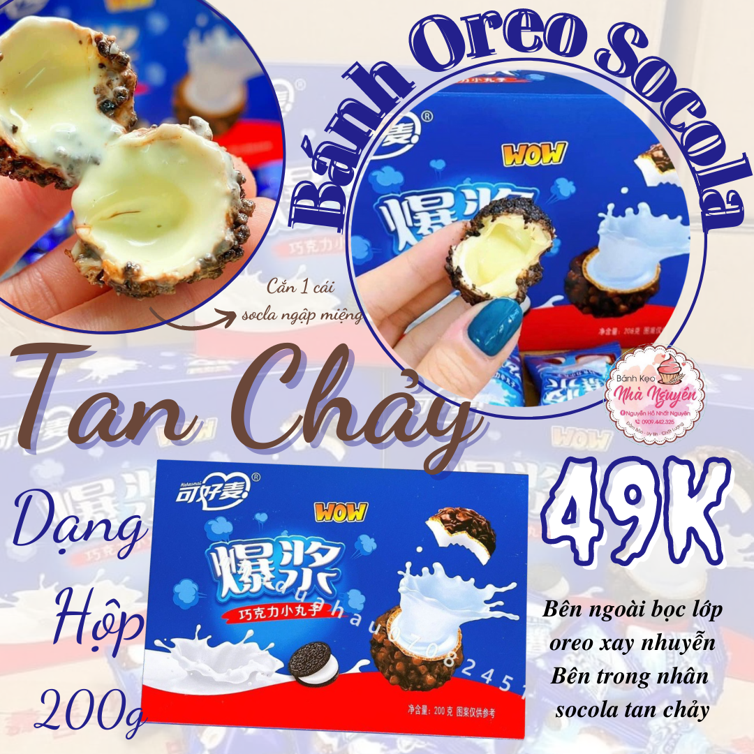 Bánh socola oreo 3 lớp tan chảy