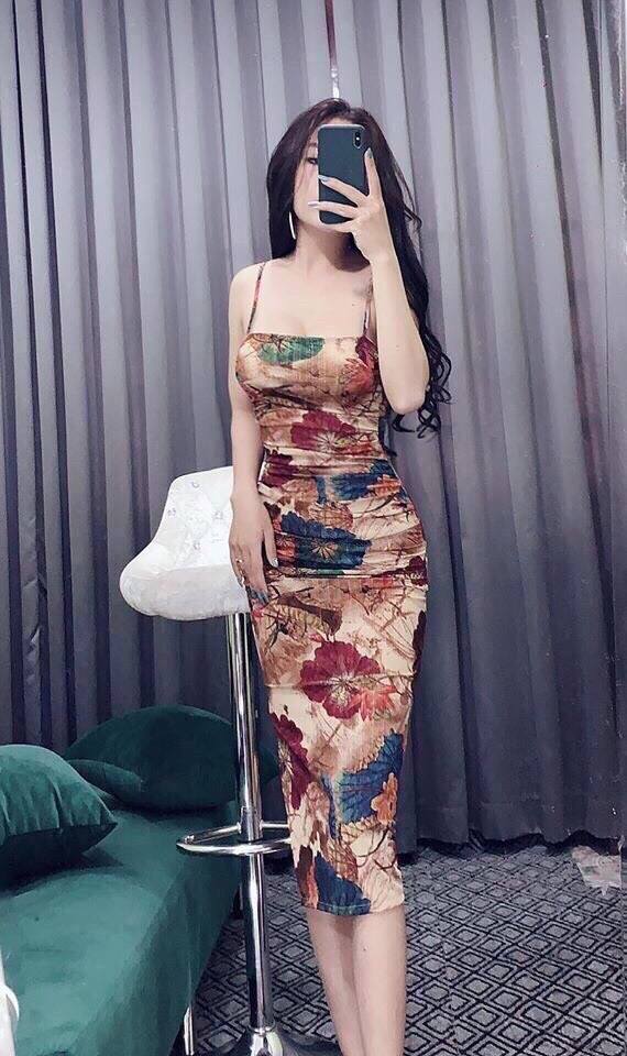 Đầm Nữ Hoa Hai Dây Body Quyến Rũ Phái Mạnh Đậm Chất Thời Trang Bambo