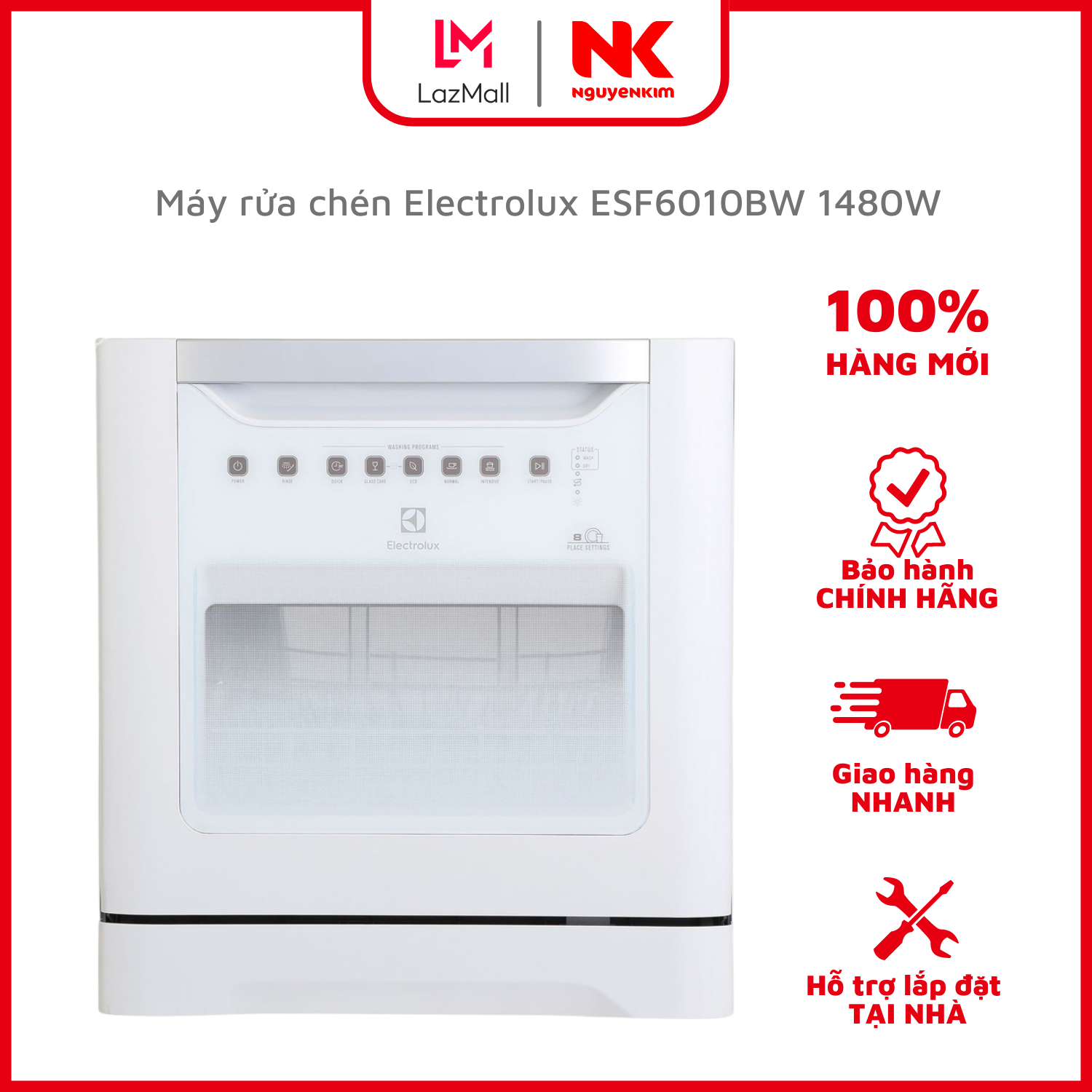 Máy rửa chén electrolux esf6010bw 1480w
