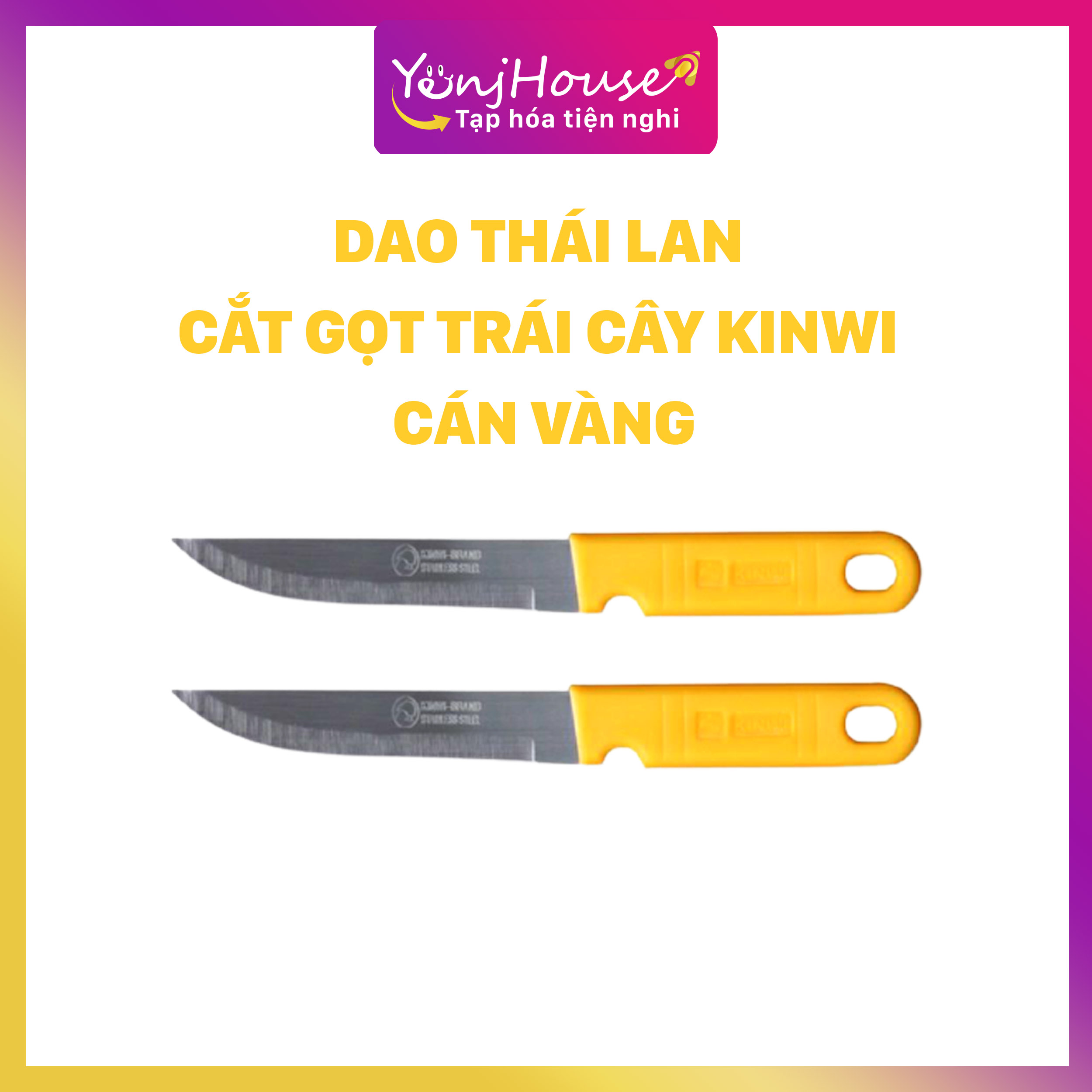 Một dao thái lan cắt gọt trái cây kinwi cán vàng - yenjhouse