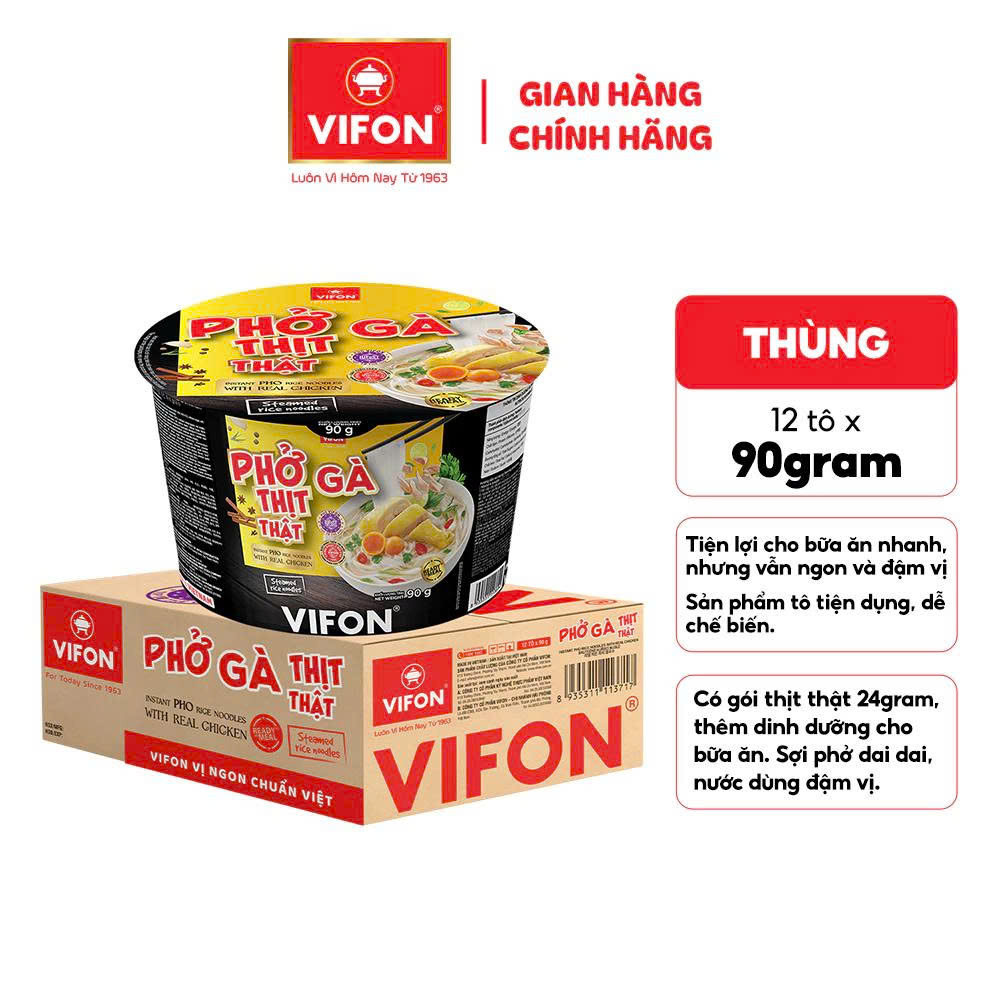 Vifon Real Meat Chicken Pho 90g/ Bowl
