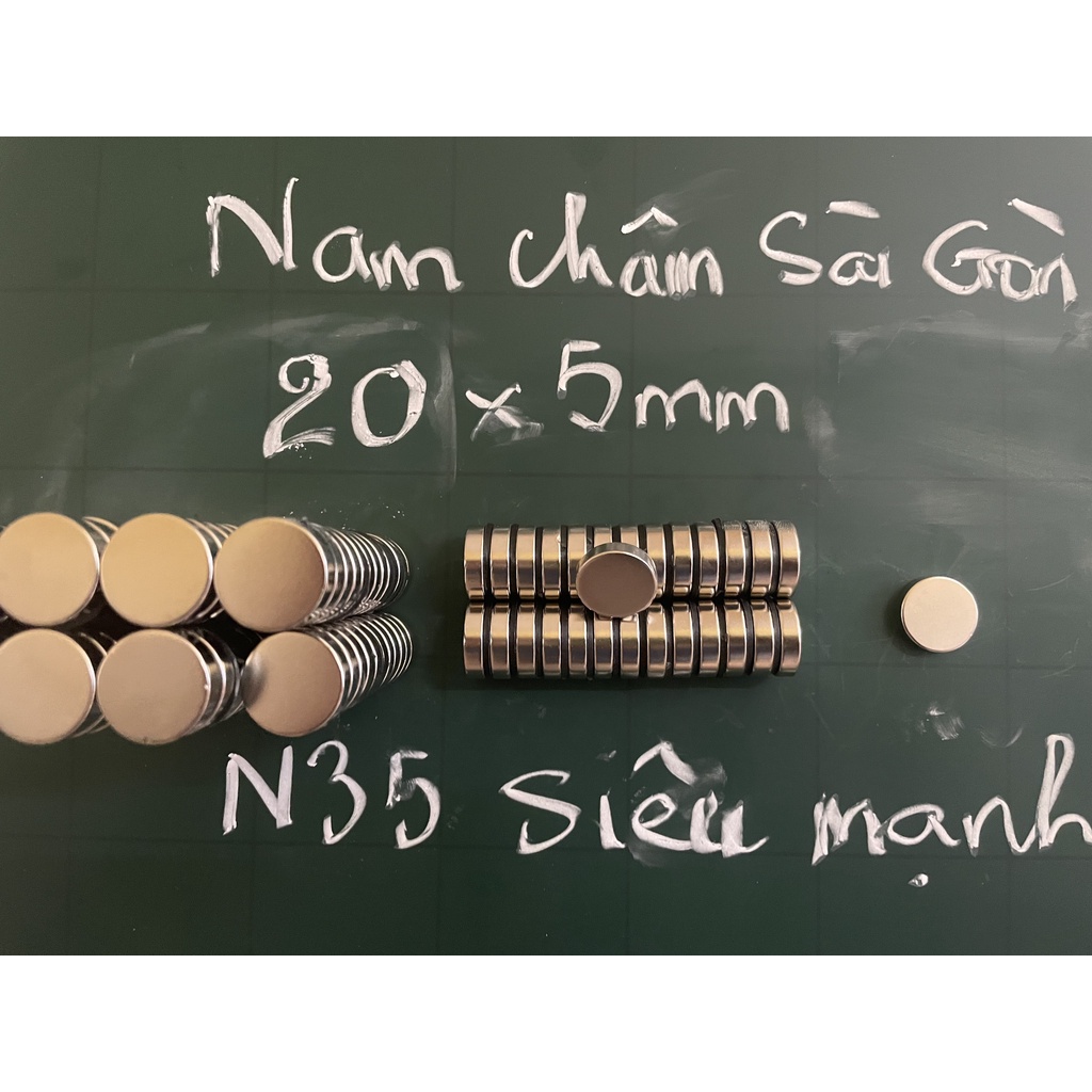 Nam châm tròn 20x5mm n35 siêu mạnh