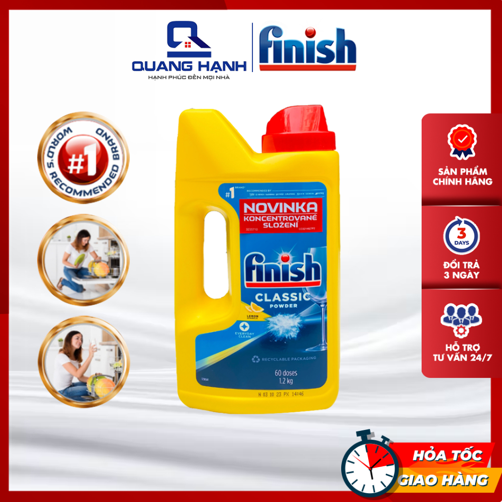 Bột rửa bát Finish Classic 1.2kg - Dùng cho máy rửa bát