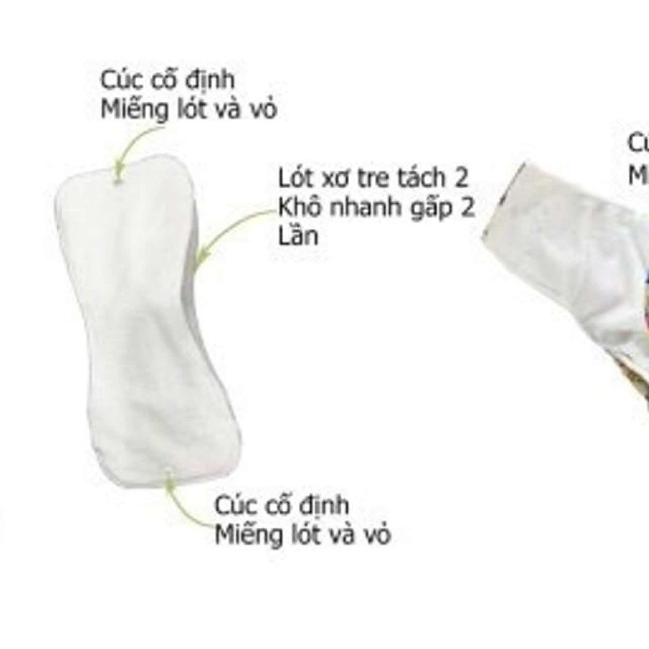 Miếng lót bỉm vải goodmama chất xơ tre cao cấp 5-6 lớp, lắp vào vỏ tã vải