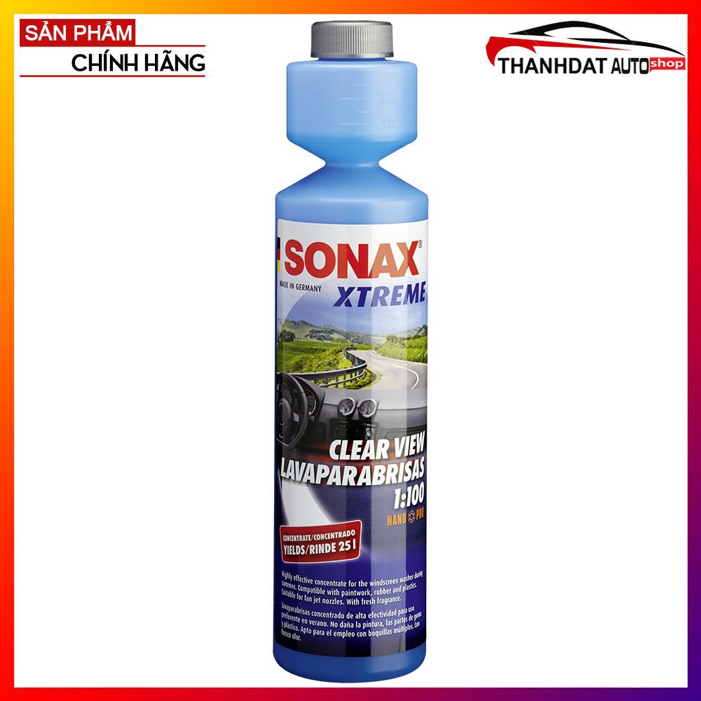 Nước rửa vệ sinh kính, chống bám nước Sonax clear view nanopro 250ml