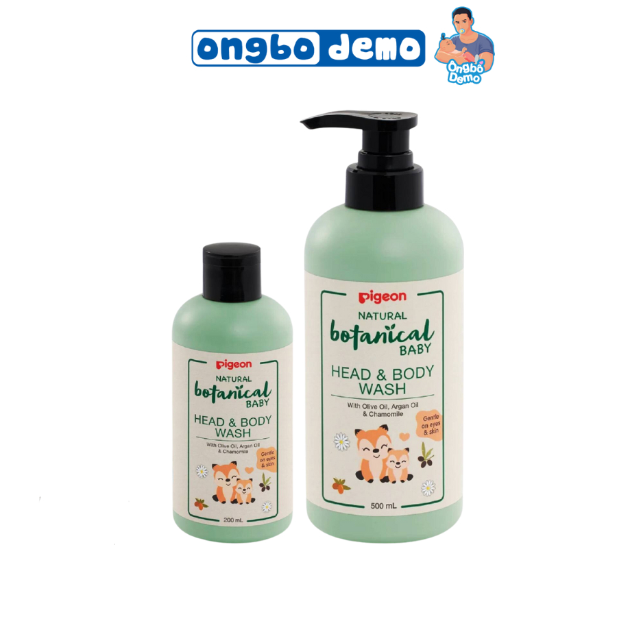 Sữa Tắm Gội Toàn Thân Cho Bé Natural Botanical Pigeon 200ml 500ml
