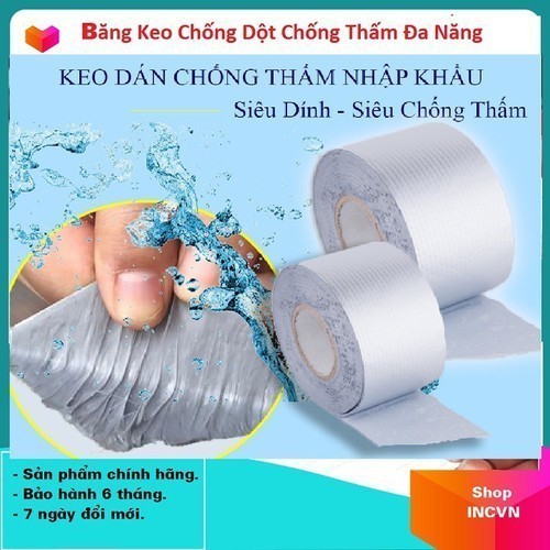 Keo Dán Chống Thấm Đa Năng Cho Tường, Trần Nhà, Mái Tôn, Ống Nước, Chính Hiệu Nhật Bản - Keo Dán Nhật - Keo Dán 5Cm - 3211