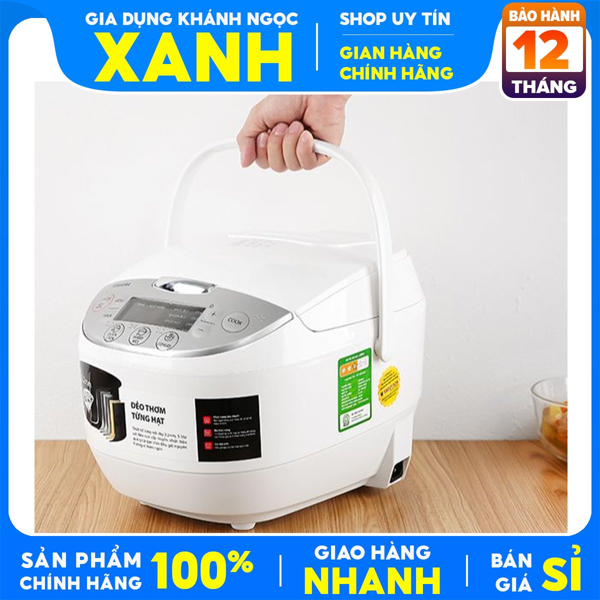 Nồi cơm điện tử toshiba 1.8 lít rc-18dh2pv hàng trưng bày- thương hiệu toshiba nhật bản