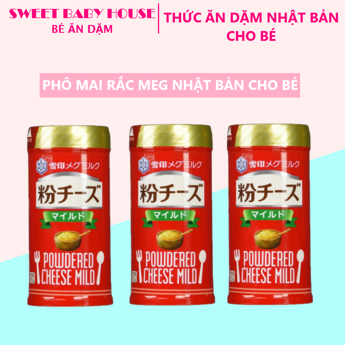 Phô mai rắc Meg 50g nội địa Nhật cho bé ăn dặm. Date 4/2023 - Sweet Baby House
