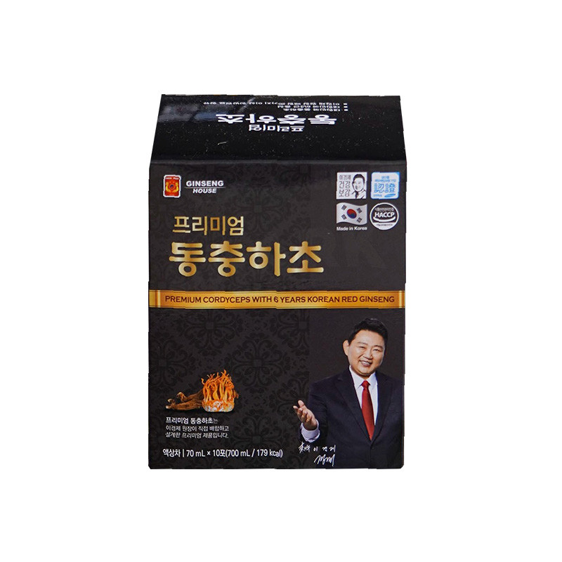 Nước Chiết Xuất Hồng Sâm Hàn Quốc 6 Năm Tuổi & Đông Trùng Hạ Thảo Chong Kun Dang Ginseng House - Hộp 10 gói x 70ml