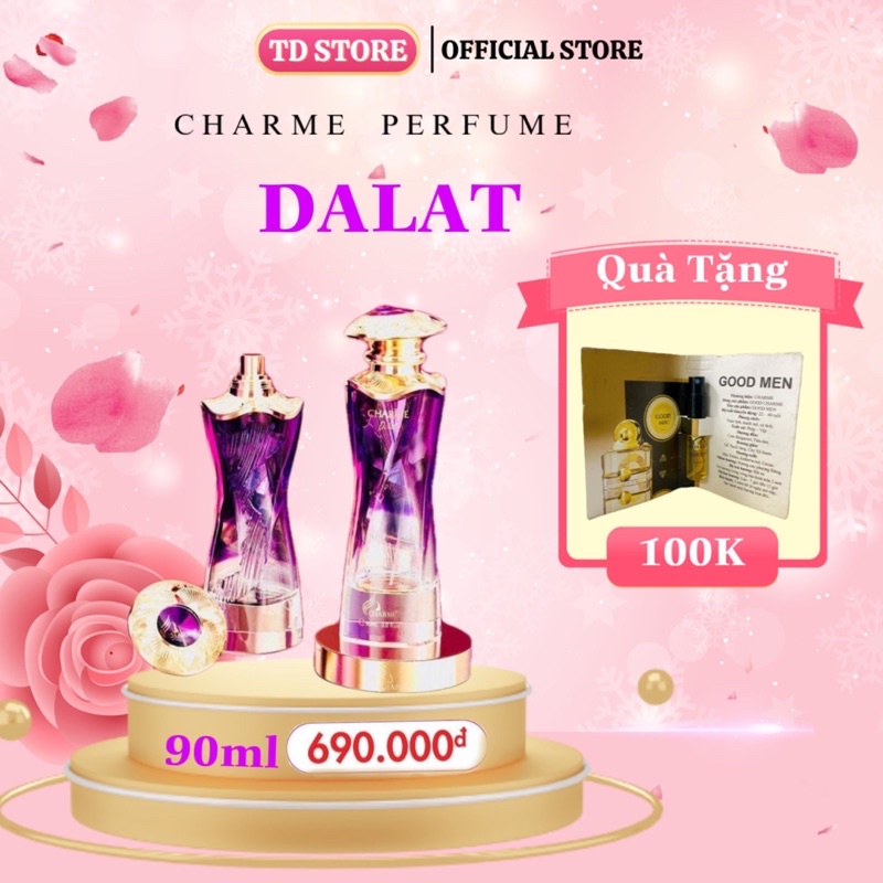 Nước hoa tỉnh thành charmedalat 90ml