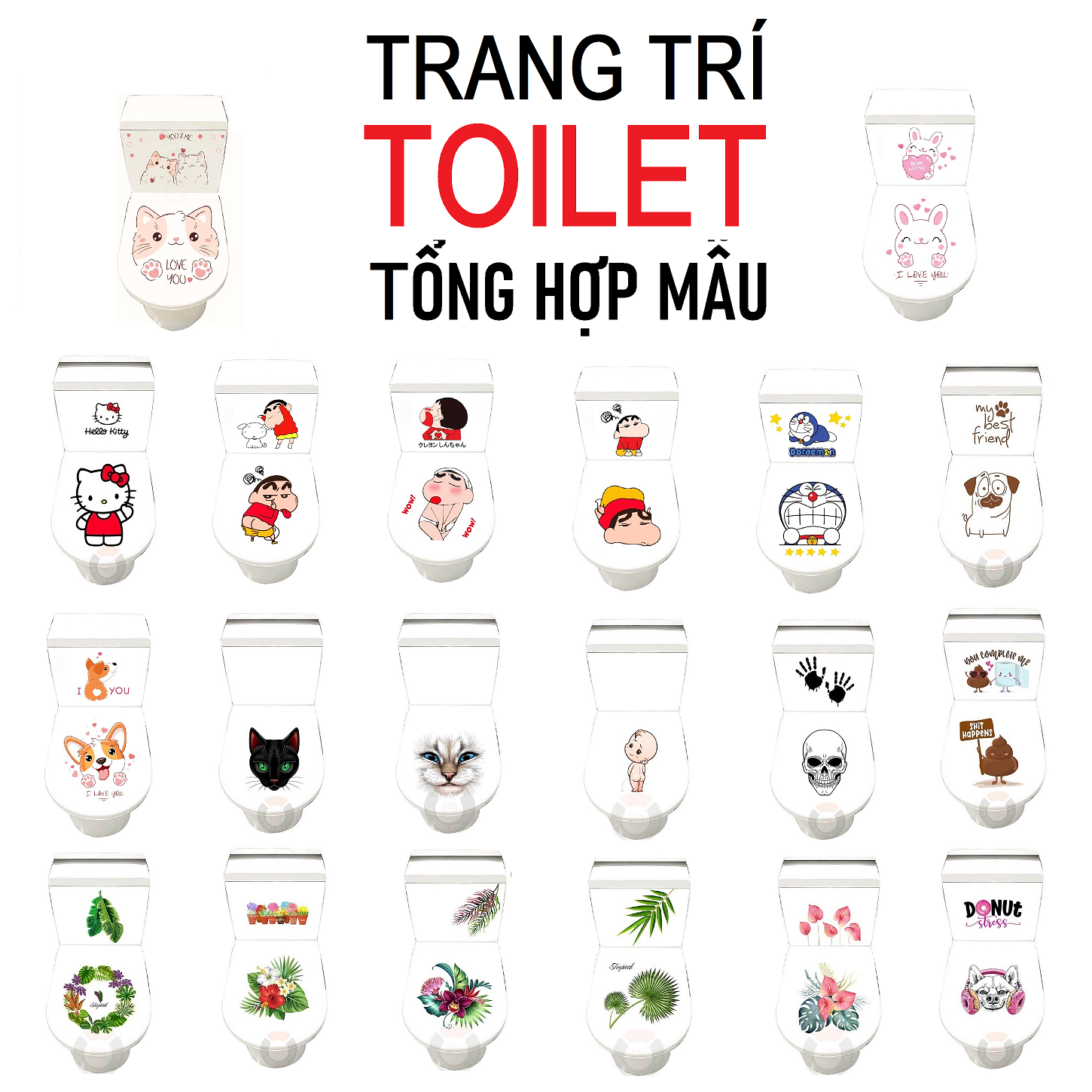 Decal dán trang trí toilet - trang trí nhà cửa - thuthaodecor