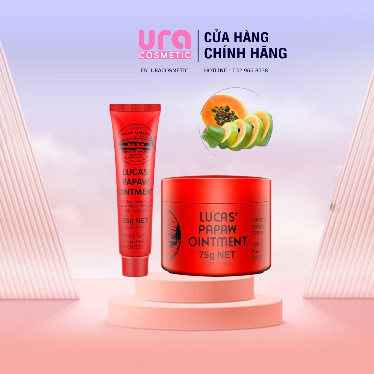 [HÀNG ÚC CHUẨN THƠM] Kem Đa Năng Lucas Papaw Ointment 25g