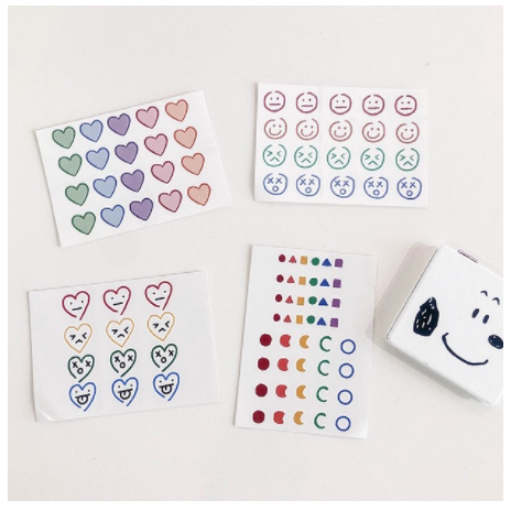 Set 4 tấm hình xăm Emoji tạm thời chống thấm nước cute dễ thương