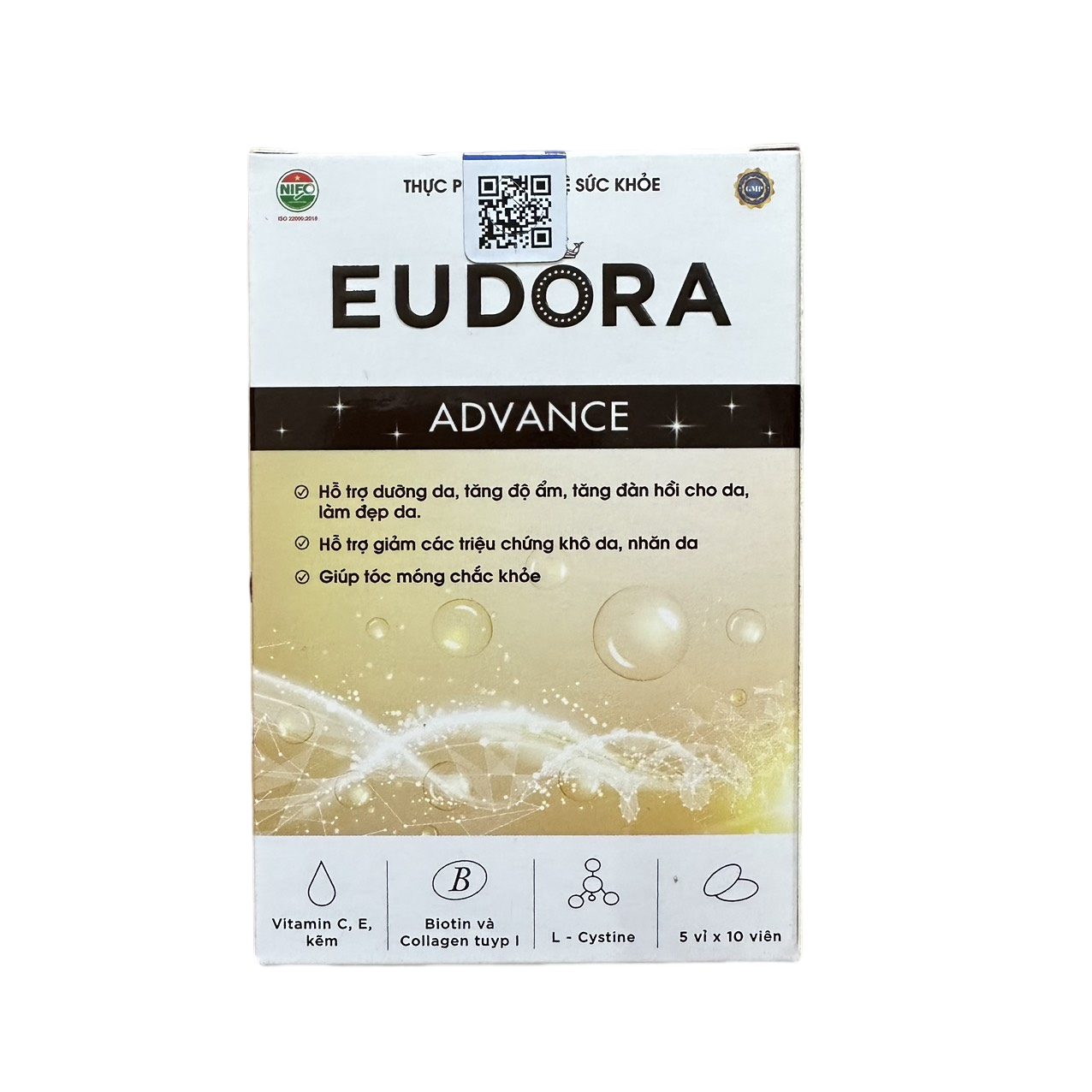 Viên Uống Eudora Advance Đẹp Da, Chắc Khoẻ Tóc Móng - Hộp 50 Viên