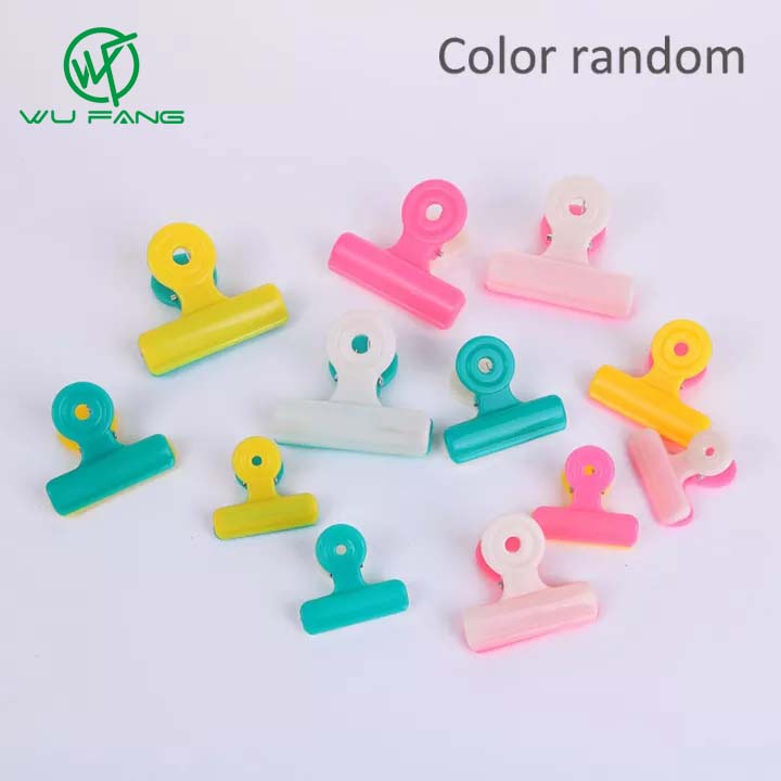 WUFANG 05 Kẹp đa chức năng dùng để niêm phong túi đựng thực phẩm và hồ sơ văn phòng màu kẹo ngọt có chất liệu nhựa dùng trong nhà bếp - INTL